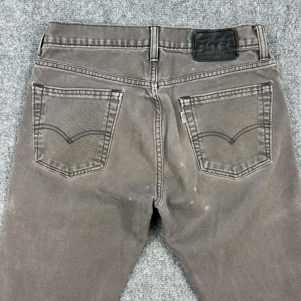 Levi's 513 Corduroy Jeans Mens 30x32 Gray Slim‎ Straight Fit Pants